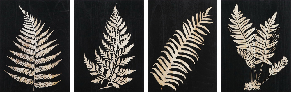 HP077 Wall Décor art wood panel hand carved botanical